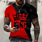 Мужская футболка с коротким рукавом и 3D принтом, модная повседневная спортивная смешная футболка с круглым вырезом в стиле хип-хоп, XXL-6XL 2021, Новинка лета