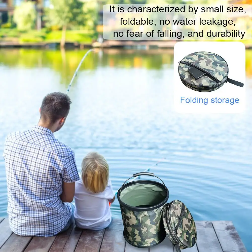 15 литров Ткань Оксфорд ПВХ Водонепроницаемый покрытие складное ведро ведра для