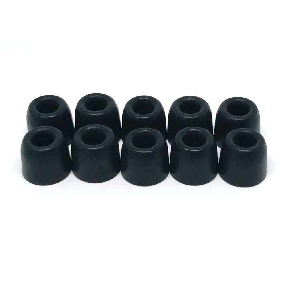 

10 pcs/5 pair. ANJIRUI T500 black L 13.5mm 4.9mm Caliber Ear Pads/cap memory foam eartips for in ear Headphones tips Sponge
