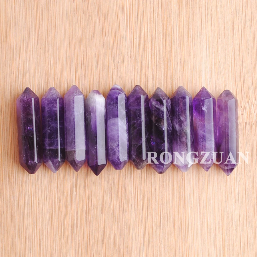 Натуральные камни аметиста шестигранная восстанавливающая заостренная чакра