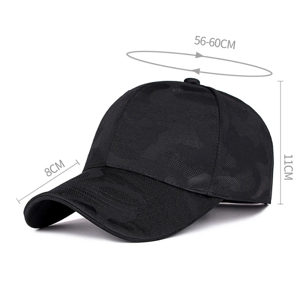 

New Fashion Adjustable Baseball Cap Unisex Camouflage Camo Black Cap Casquette Hat Men Women Casual Desert Hat