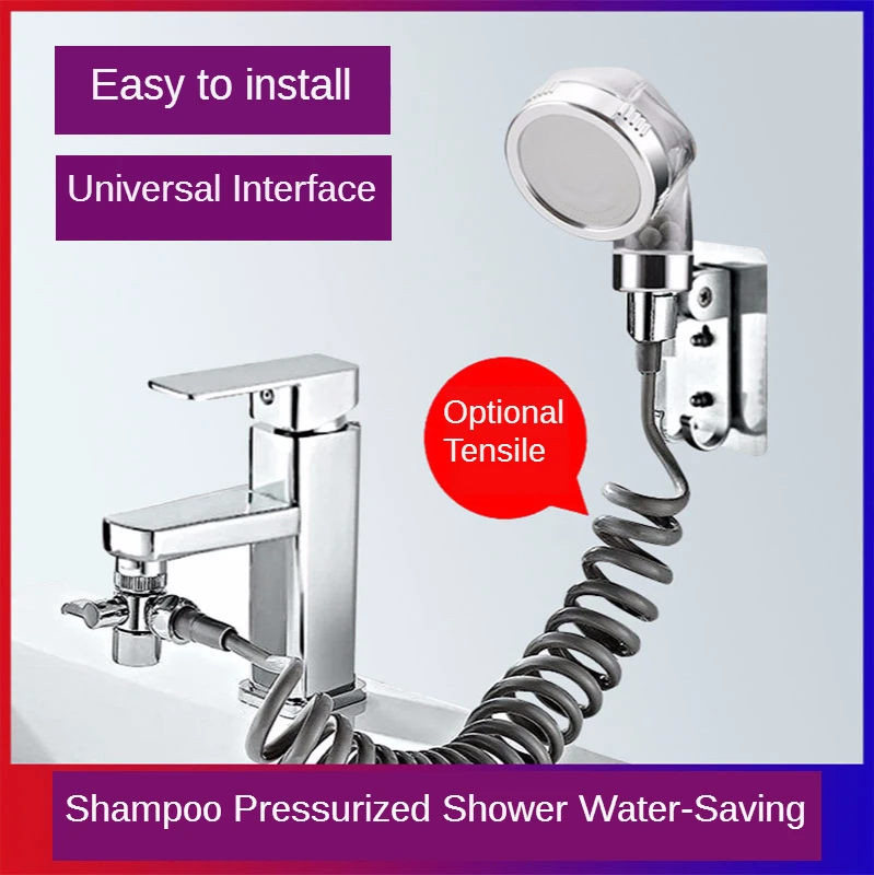 

Press Free Faucet External Shower Hand Toilet Faucet Filter Flexible Suit Wash Hair House Kitchen Sink Faucet Water Saving