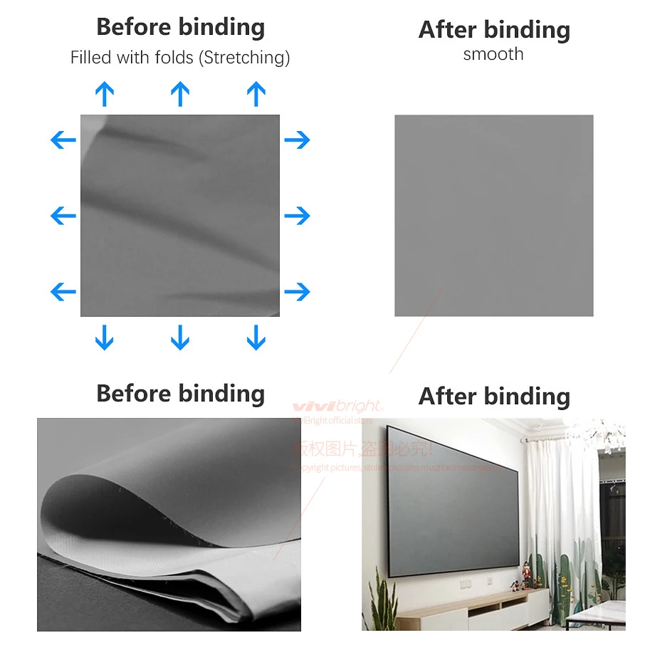 Экран светоотражающий для проектора Full HD 60/100/120 дюймов 16:9|Проекционные экраны| |