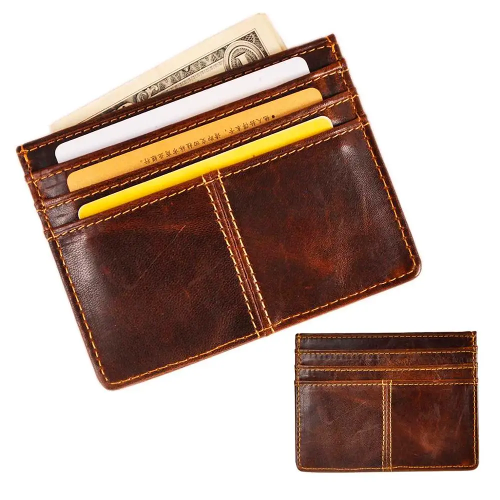 Новый модный мужской качественный кожаный подарок держатель для кредитных карт