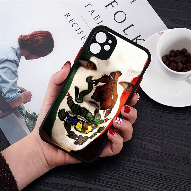 

fashion country Mexican National flag Phone Case Matte Transparent for iPhone 7 8 11 12 s mini pro X XS XR MAX Plus cover funda
