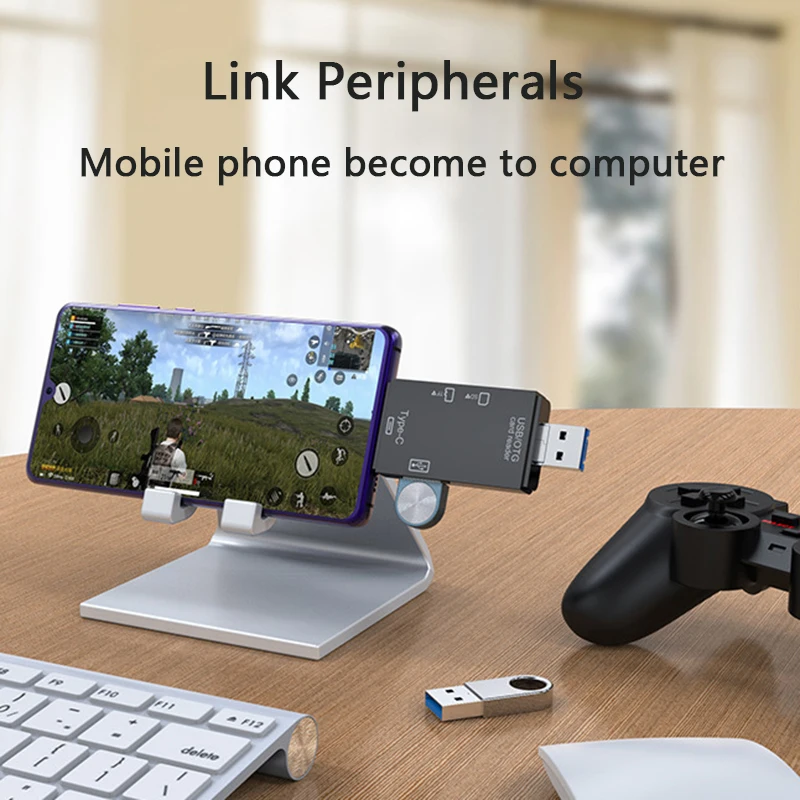 Type-C и Micro USB Все в 1 OTG кардридер флеш-накопитель высокоскоростной USB2.0