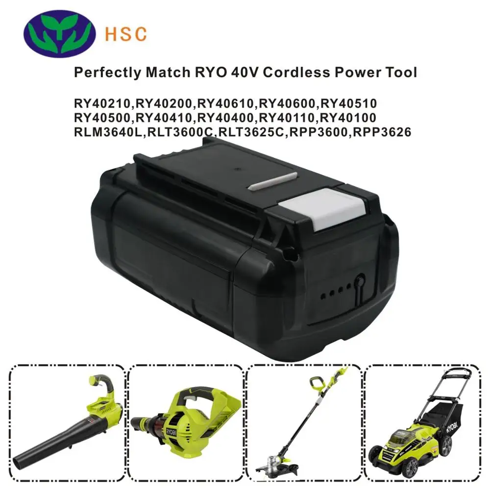 5000mAh портативный аккумулятор 10s2p RYO40B литий-ионный аккумулятор 40V Замена для Ryobi OP4026A аккумулятор 40V