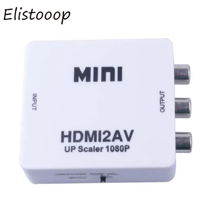 Мини адаптер HDMI совместимый с AV преобразователь видео HD RCA AV/CVSB L/R HDMI2AV Поддержка