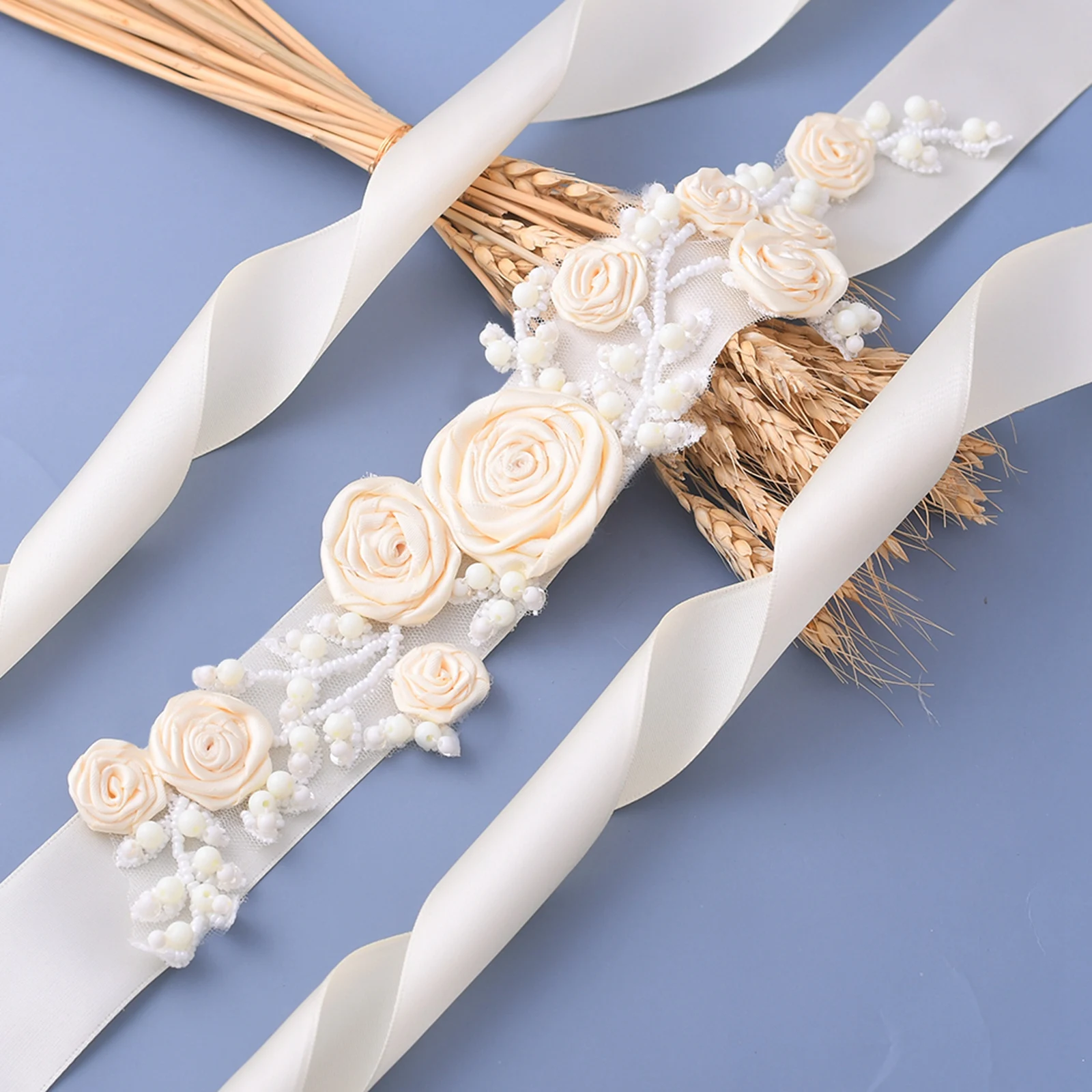 

Ivory Dress Belt Flower Wedding Dress Accessories Bridal Wedding Belt Ivory Flower Sash Woman Girl Sash Belt Wedding Sashes Belt