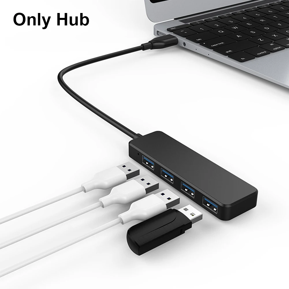 

Laptop Accessory Splitter Travel 4 Port Adapter Ultra Slim USB Hub Portable ABS Accessories High Speed Computer Home Office