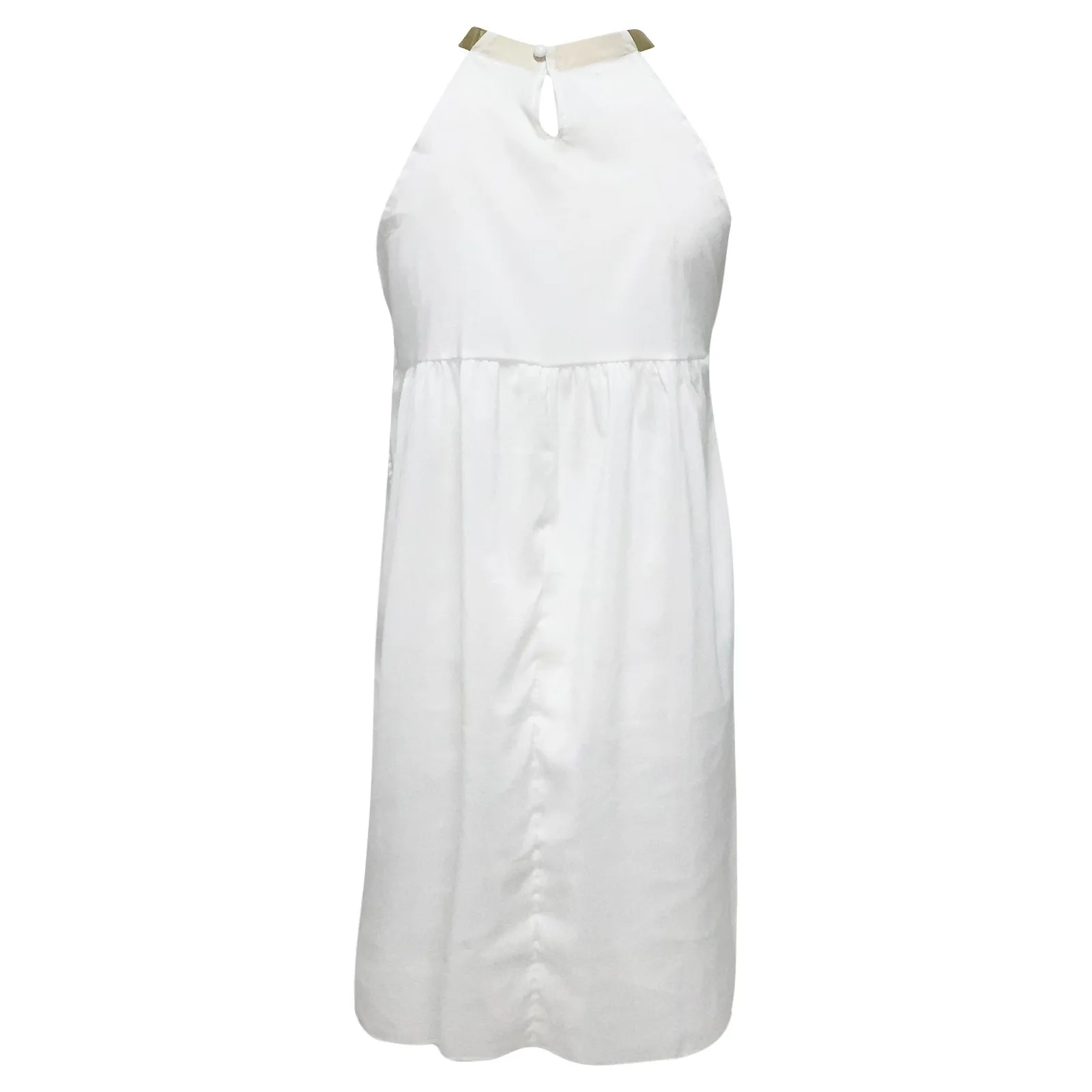 

Sexy Lace Halter Party Dress Women's Casual Sleeveless Backless Solid Color Vintage Ethnic Style Lace Mini Dress Robe Femme