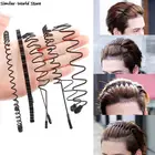 1комплект одежды из 2 предметов; Для мальчиков и девочек из черного металла кухонное завитое Стиль праздник Спорт Hairband сплошной унисекс для мужчин и женщин; Повязка на голову на каждый день для взрослых и повязка на голову, новогодние