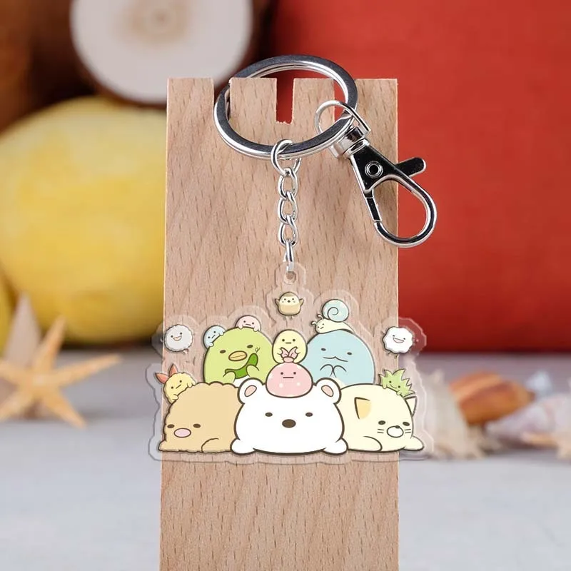 Sumikko gurashi модные аниме акриловые брелки для ключей брелок Подвеска игрушек