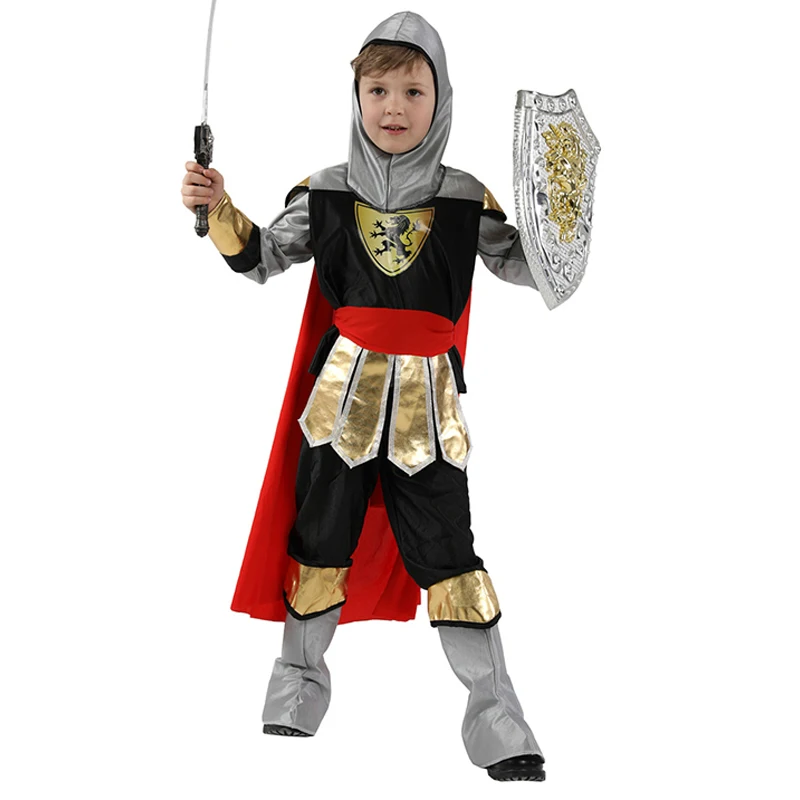 Мальчик карнавал Пурим Королевский воин костюм Римский Рыцарь Косплей Хэллоуин