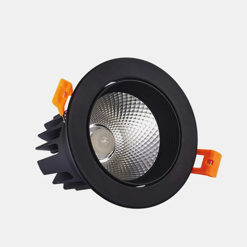 Apliques empotrados regulables ronda Anti Glare COB LED Downlights 7W 9W 12W CREE LED luces de techo Fondo lámparas de iluminación interior