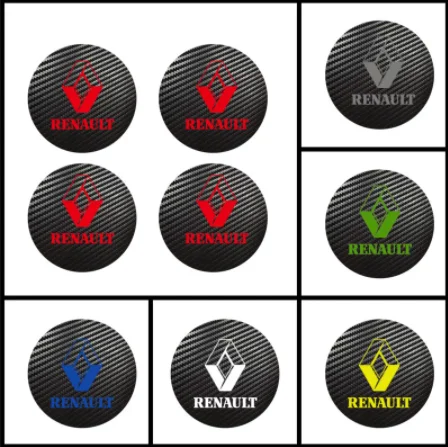 

4pcs for RENAULT Sport Badge Logo 56mm 60mm 65mm Kadjar Espace Car bon Fiber Center Caps Alloy Rim Wheel Hub Stickers
