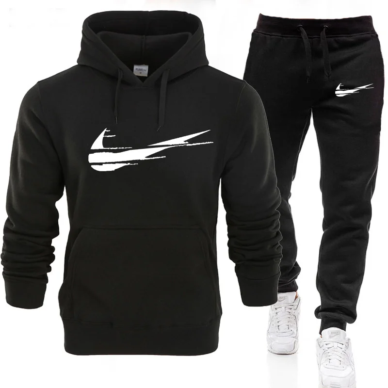 

2021 New Men IКNIKEС Sportswear Sweatshirts Sport Suits Casual Men Sweatshirts Tracksuit Sportswear Men's Two Pieces Hoodie