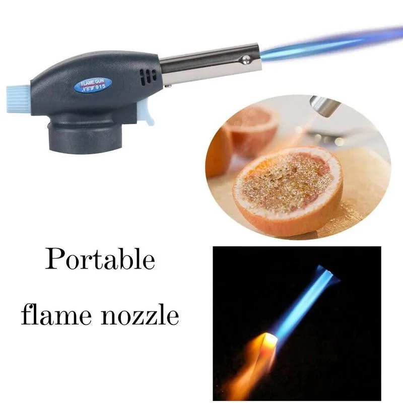 Llama de Gas para barbacoa de acampada, pistola quemadora de Gas, lanzador de llama, encendedor portátil, herramienta de soldadura automática de piezoelectricidad Lgnite