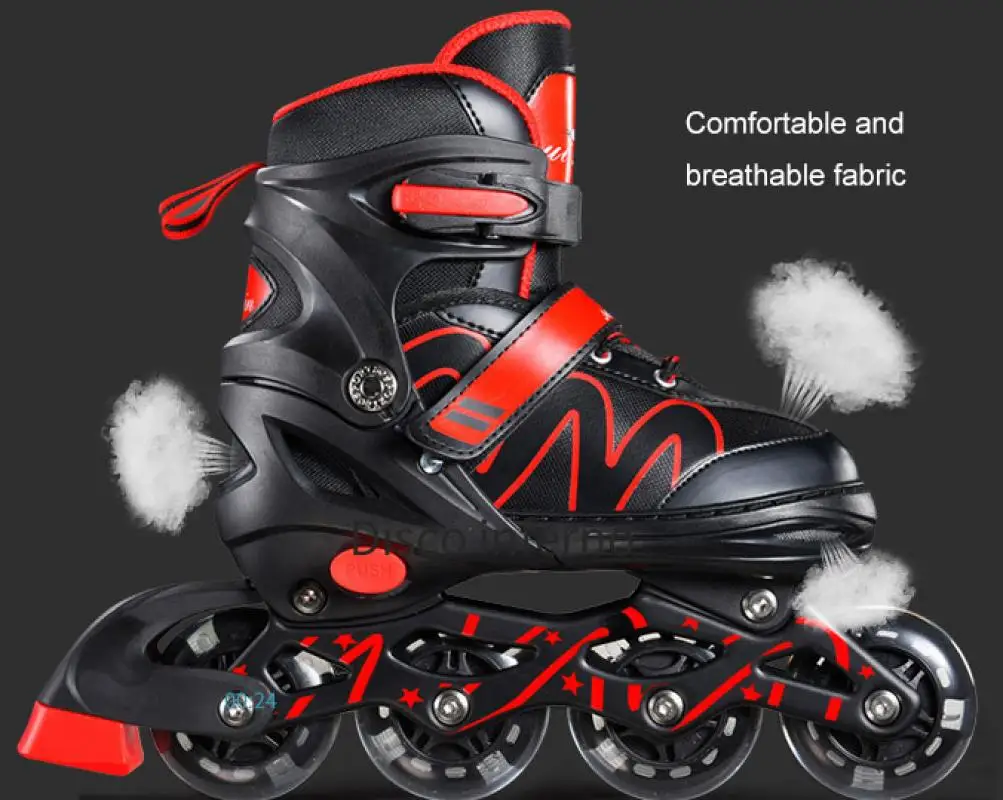 

Pu Leather Adjustable Roller Skate Professional Slalom Roller Skating Shoes Sliding Free Skate For Children Sneakers Wrench 2