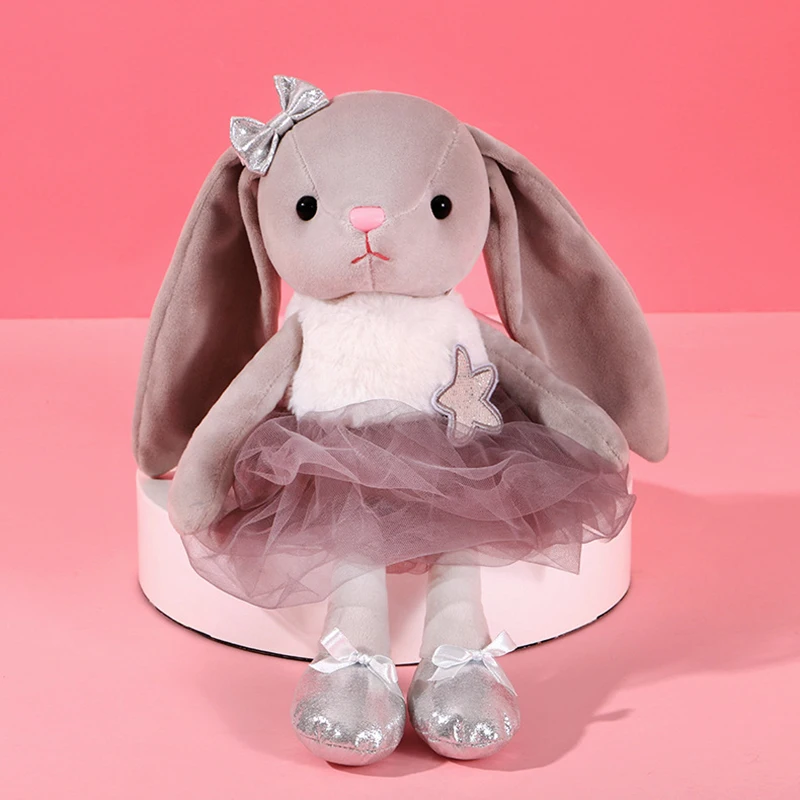 

Lovely Ballet Bunny Plush Toys Soft Stuffed Cute Dressing Rabbt Animal Dolls Baby Finger Pillow for Kids Girl Birthday Gift