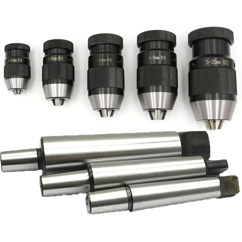 

1SET MORSE #2 MT2 B10 B12 B16 B18 B22 chuck collet chuck Self Tighten Keyless Drill Chuck for drilling machine Taper Drill Chuck