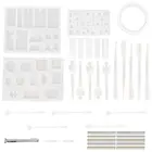 Набор инструментов для литья ювелирных изделий, 127 шт., силиконовые формы сделай сам, винтовые булавки, спиральная буровая мешалка, Пипетка для изготовления планшетов