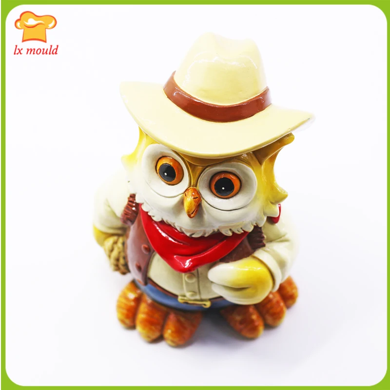 Новый ковбой Свеча в форме Совы силиконовая форма для пищевых продуктов Смола
