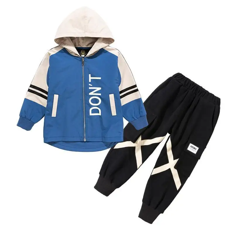 Комплекты одежды для мальчиков-подростков новый детский хлопковый комплект из 2