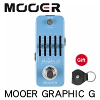 mooer meq1 graphic g guitar pedal mini equalizer guitar effect pedal 5 band eq true bypass full metal shell