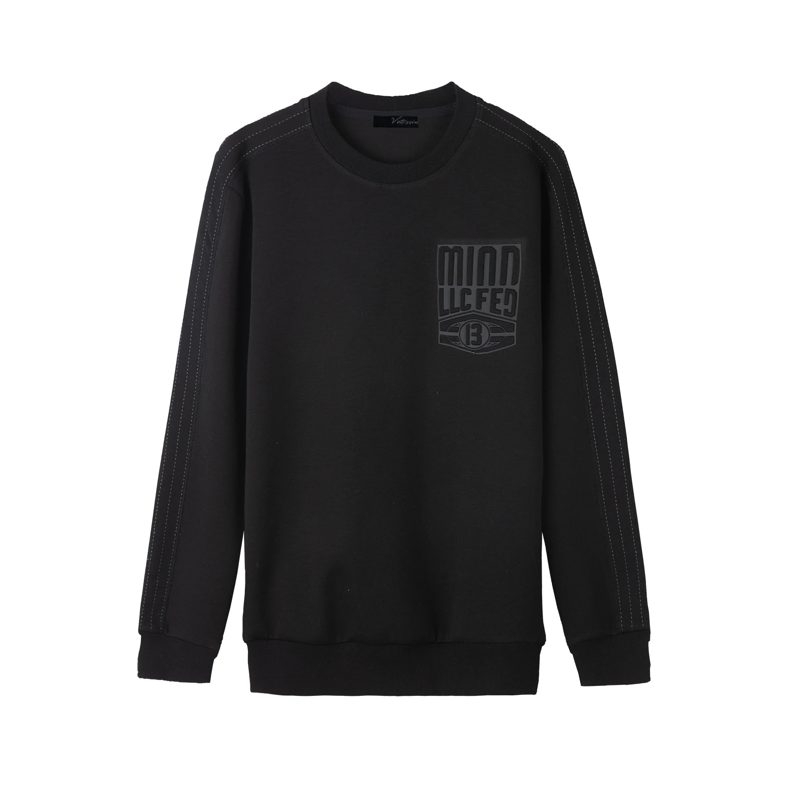 

Мужской свитшот в полоску, с длинным рукавом и круглым вырезом