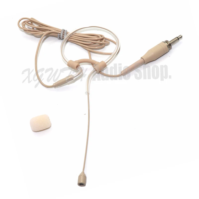 

Free Shipping Male Screw Thread Lock 3.5 mm Jack Plug Earhook Head Worn Microphone For Wireless Microphone