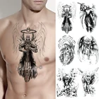 Временная тату-наклейка Viking Samurai warrior Ares Mars, водонепроницаемая Татуировка Hero Wings, боди-арт, искусственная татуировка для мужчин и женщин