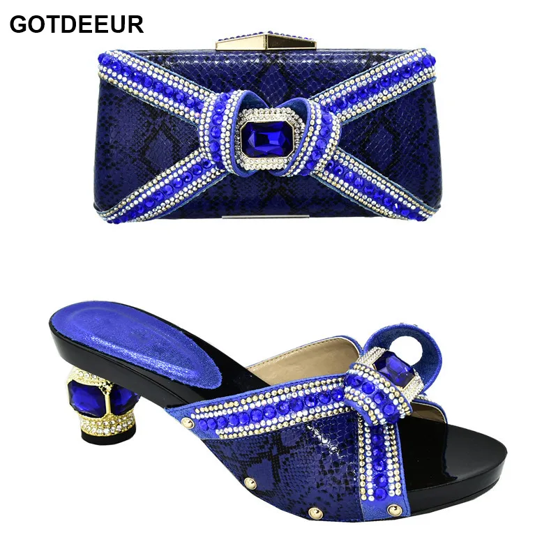 

New Italian Shoes and Bag To Match Wedding Party Italian Shoes with Matching Bags for Women Nigerian Women Sandals High Quality