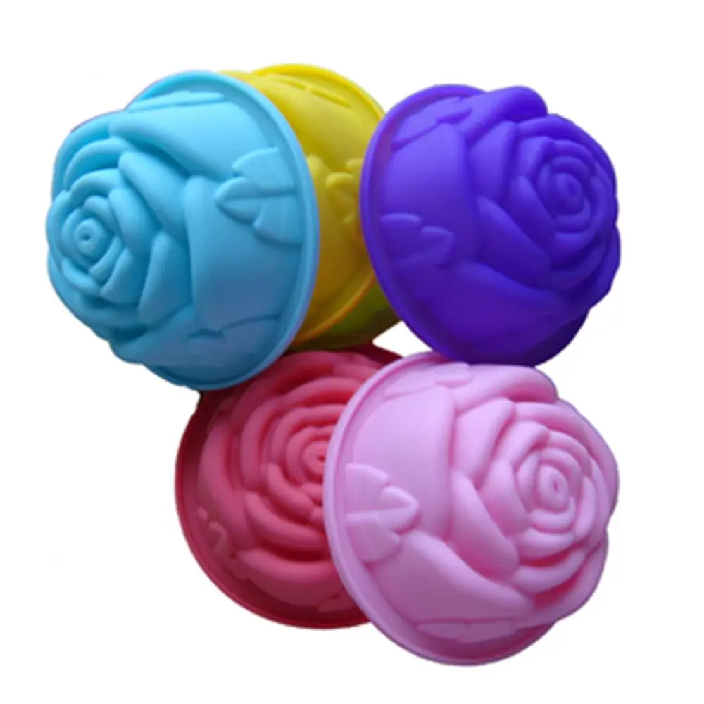 Роза в форме цветка из силикона прессформы шоколад желе пудинг торт пресс формы