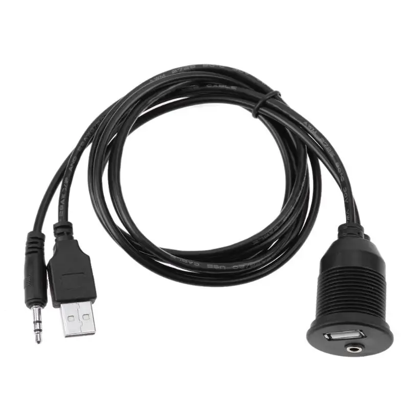 Удлинительный кабель VODOOL 1 м двигатель для приборной панели автомобиля USB 2 0 3 5 мм