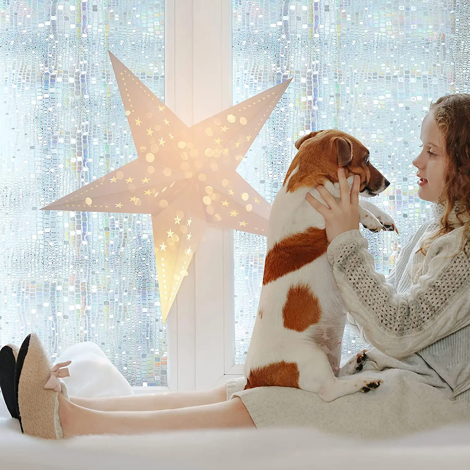 Радужная конфиденциальная оконная пленка 3D Декоративные витражные наклейки