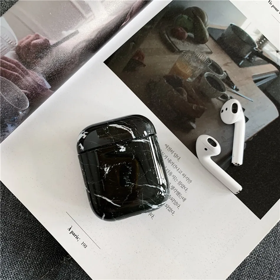 133A Роскошный чехол для Airpods 2 Чехол мраморный чехол для наушников для Apple Airpods беспроводной Bluetooth чехол для наушников Air Pods Earpods - Цвет: 133A