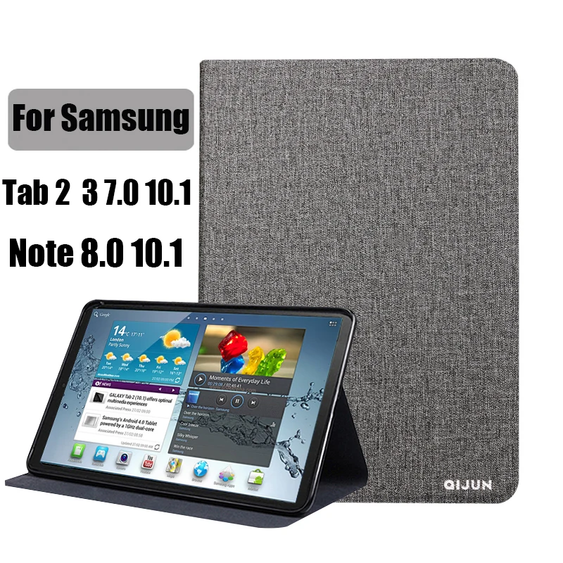 

Case for Samsung Galaxy Tab 2 3 7.0 10.1 P3100 P5100 P5200 PU Leather Stand Tablet Cover For Note 8.0 10.1 N5100 P600 Pro T520