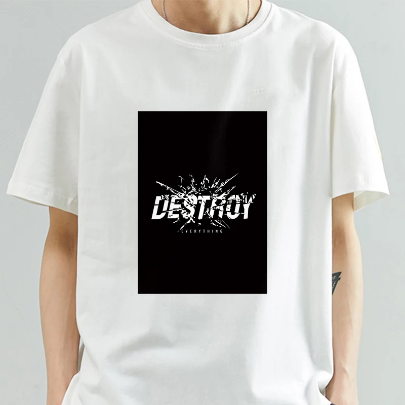 

Destroy Everything Streetwear Hip Hop Oversize Vetements Short Sleeve Tee T-shirts White Men Women Unisex Vetements T Shirt