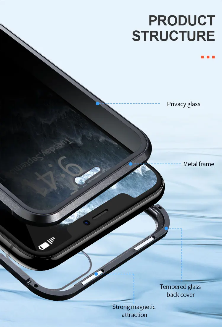 Чехол KISS, магнитный стеклянный чехол для iPhone 11, XR, XS, чехол, Анти-шпион, 360, защитный чехол на магните для iPhone 11 Pro, 6 S, 7, 8, чехол