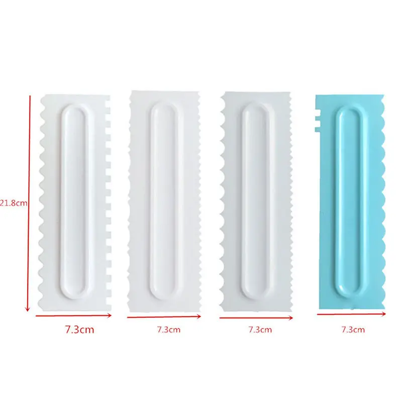 

3Pcs/Set Cake Scrapers Icing Smoother Tool, Serrated Cake Scraper, Decorative Cream Cake Edge Tool