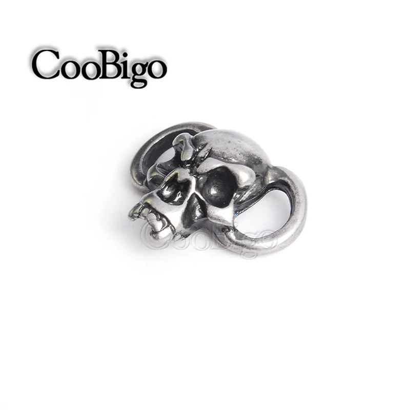 Металлические бусины в стиле панк с ножом виде черепа античный оловянный браслет