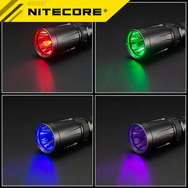 NITECORE 5 цветов RGB + УФ светильник SRT7GT Перезаряжаемая батарея CREE XP-L HI V3 лм умное