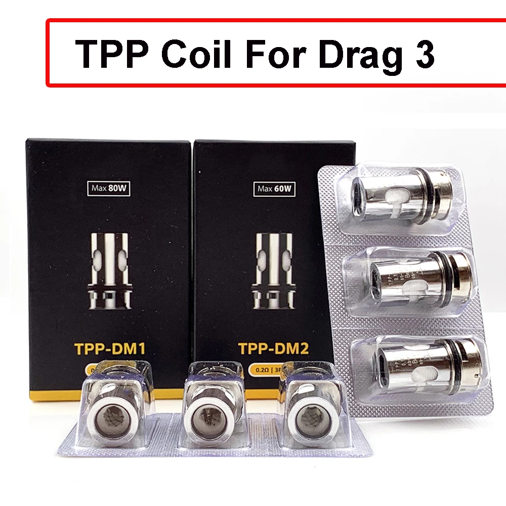 

Vmiss TPP Coil DM1 DM2 0.15ohm 0.2ohm PnP Vinci Coils for for E Cigarette Drag 3 Drag X Plus Pod Vape Kit