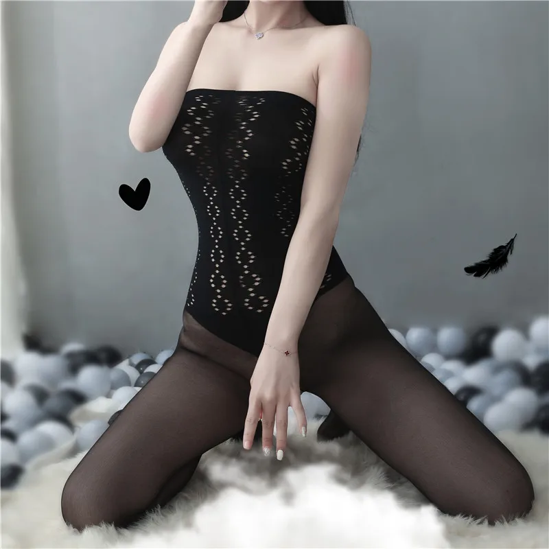 Сексуальное нижнее белье Горячие боди эротические костюмы Колготки с открытой