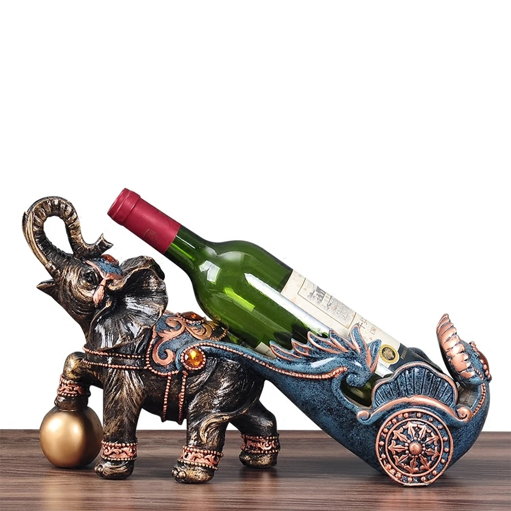 

A PCS Wine rack elephant ornaments housewarming living room bedroom home furnishings (Without Red wine) AP5161348