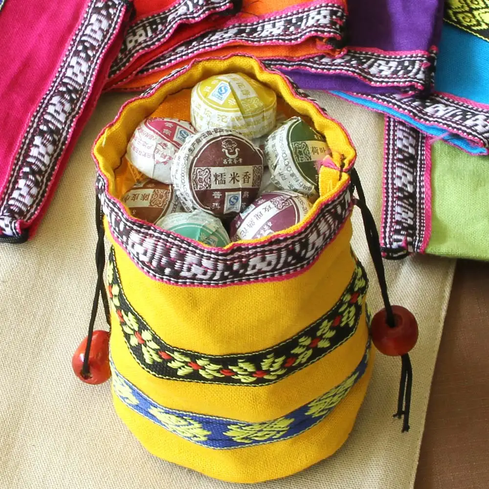 50 шт. 8 различных ароматов мини чай Юньнань Pu erh китайский с подарочными пакетами