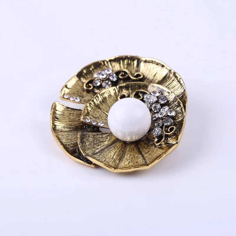 Высококачественная Винтажная Брошь В Виде Цветка из сплава жемчуга