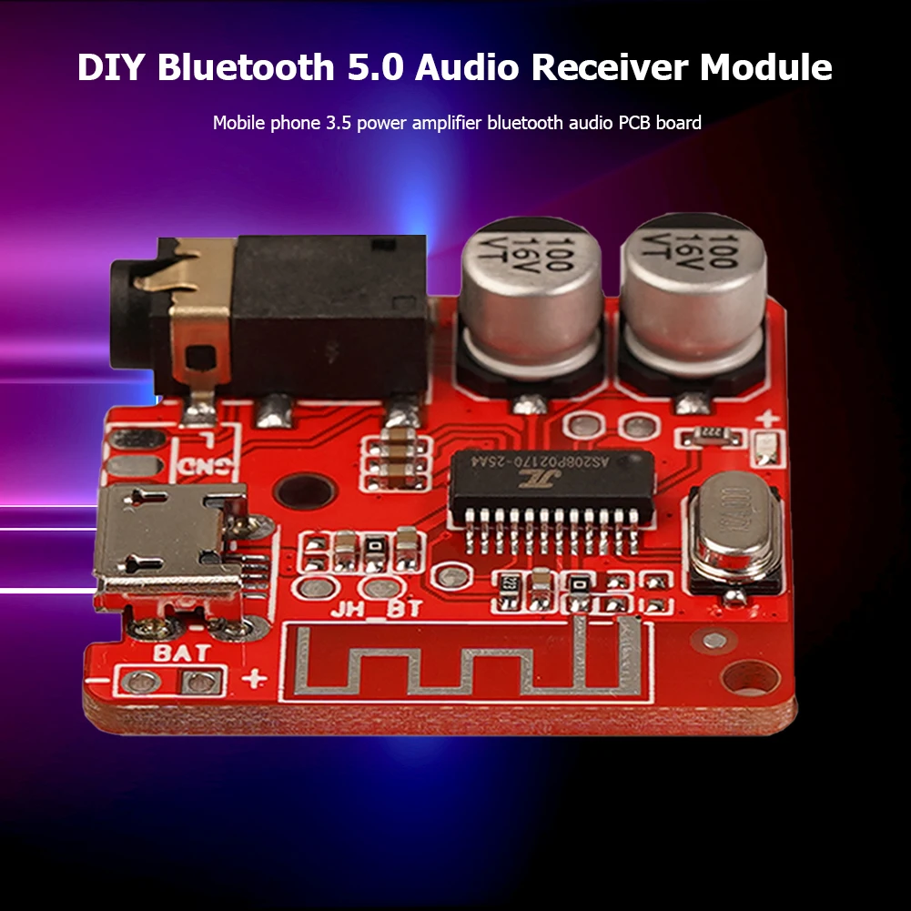 

DIY Bluetooth Audio Receiver Module Wireless Stereo Decoder Board (Red)