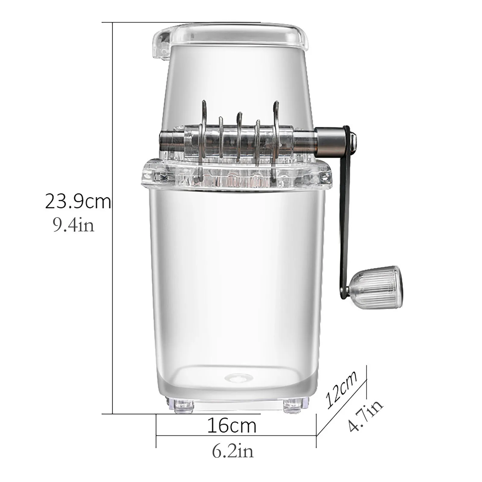 

1pc Stainless Steel Blade Ice Crusher Household Multi-function Ice Shaver Hand Crank Ice Crusher Summer Party Dinner Supplies#B